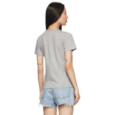 Shop Comme Des Garçons Play Grey Heart Patch T-shirt