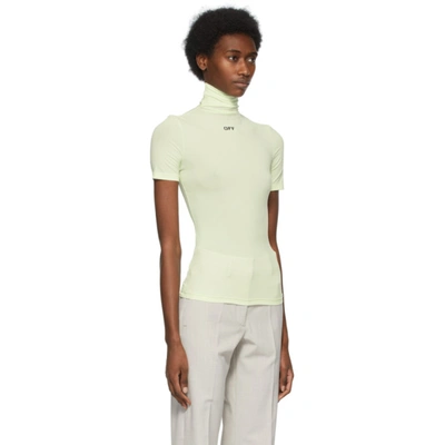 OFF-WHITE 绿色 BASIC 短袖高领衫