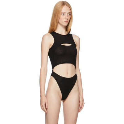 Shop Dion Lee Black Two-piece Bodysuit