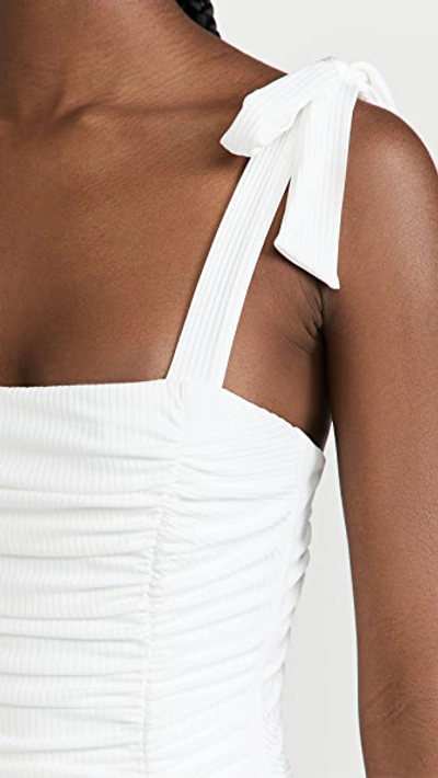 Minkpink Constance Ruched One Piece Swimsuit In White