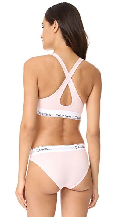 Shop Calvin Klein Underwear Modern Cotton Lightly Lined Bralette Nymph's Thigh