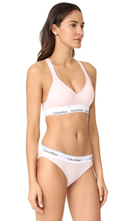 Shop Calvin Klein Underwear Modern Cotton Lightly Lined Bralette Nymph's Thigh