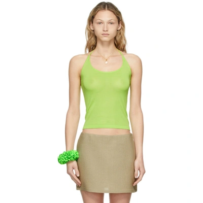 Shop Maryam Nassir Zadeh Green Panorama Tank Top In 937 Pomelo