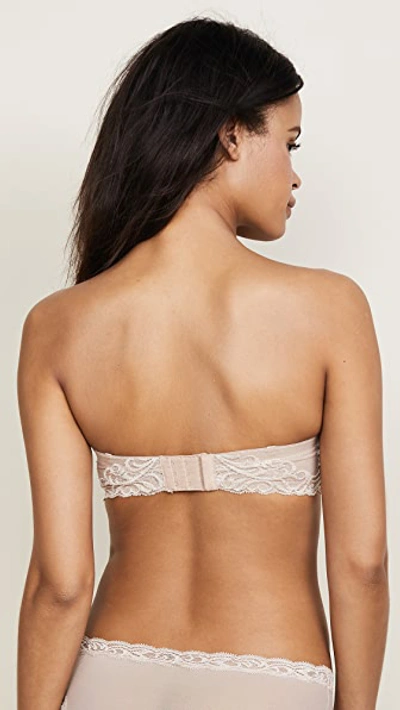 Natori Feathers Strapless Plunge Multi Way Bra In Cafe