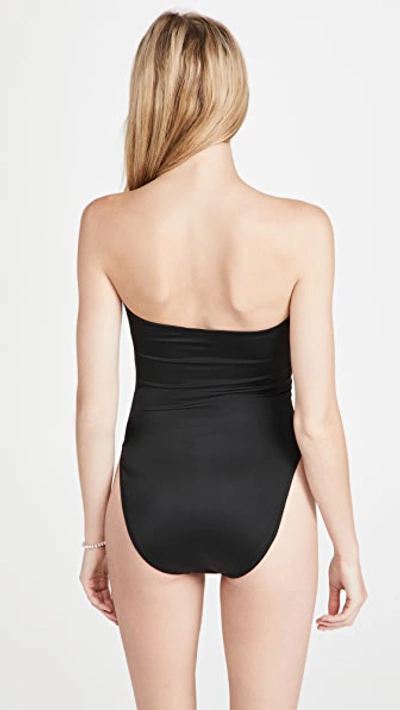 Norma Kamali Slinky Marissa Strapless One-piece Swimsuit In Black