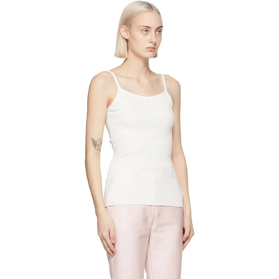 Shop Courrèges White Rib Knit Tank Top