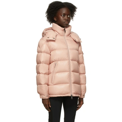 Shop Moncler Pink Down Maire Jacket In 512 Pink