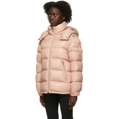 Shop Moncler Pink Down Maire Jacket In 512 Pink