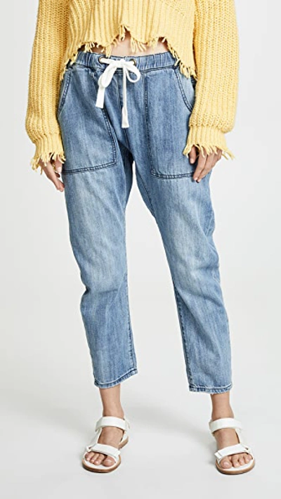 Shop One Teaspoon Shabbies Drawstring Boyfriend Jeans Original Blue