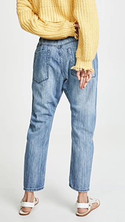 One Teaspoon Shabbies Drawstring Boyfriend Jeans In Original Blue