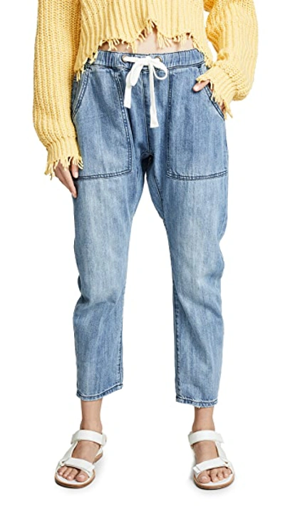 One Teaspoon Shabbies Drawstring Boyfriend Jeans In Original Blue