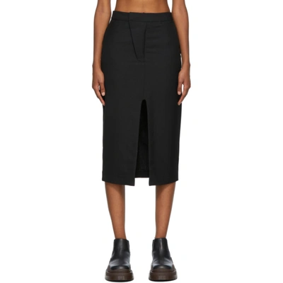Shop Ambush Black Split Midi Skirt