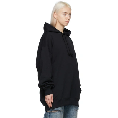 Shop Acne Studios Black Oversized Patch Hoodie In 900 Black