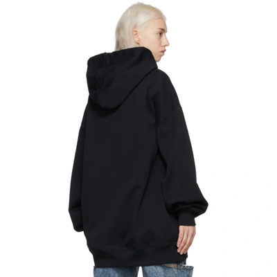 Shop Acne Studios Black Oversized Patch Hoodie In 900 Black