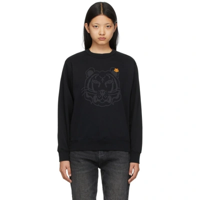 Shop Kenzo Black K-tiger Sweatshirt In 99 Black