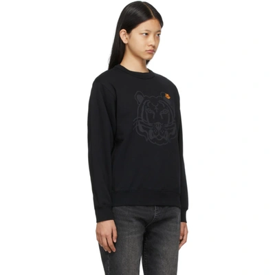 Shop Kenzo Black K-tiger Sweatshirt In 99 Black