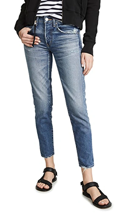 Shop Moussy Vintage Vienna Tapered Jeans Blue