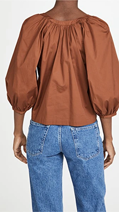 Staud Women's Dill Poplin Top In Tan