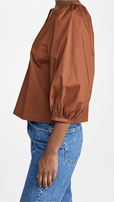 Staud Women's Dill Poplin Top In Tan