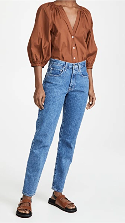 Staud Women's Dill Poplin Top In Tan