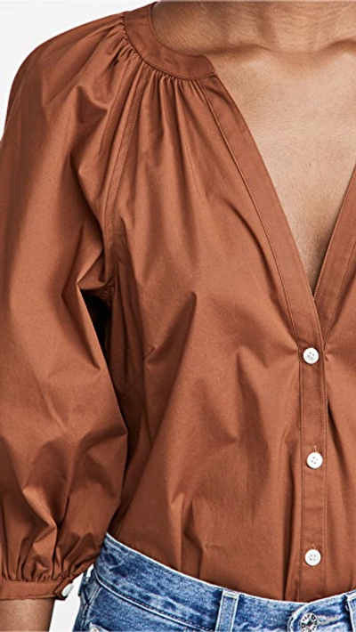 Staud Women's Dill Poplin Top In Tan