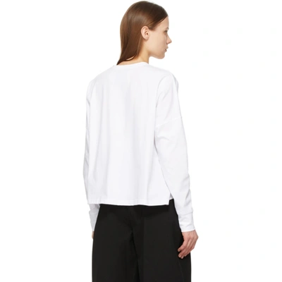 Shop Studio Nicholson White Loop Long Sleeve T-shirt In Optic White