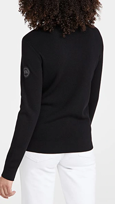Shop Canada Goose Windbridge Full Zip Sweater In Black Noir