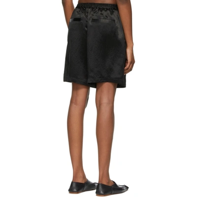 Shop Acne Studios Black Satin Shorts In 900 Black