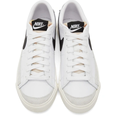 Shop Nike White & Off-white Blazer Low '77 Sneakers In White/black-sail-whi