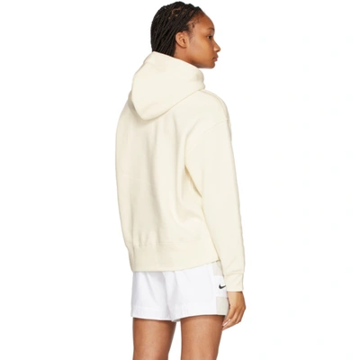 Shop Nike Yellow Fleece Sportswear Hoodie In Coconut Milk/white