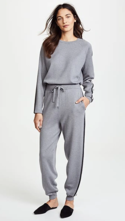 Shop Olivia Von Halle Missy London Tracksuit In Grey Marl