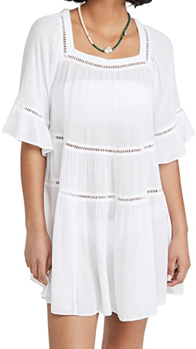 Shop Playa Lucila Drop Waist Mini Dress White