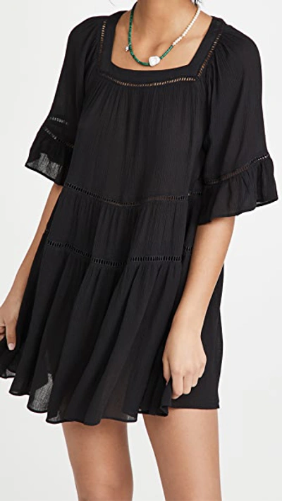 Shop Playa Lucila Drop Waist Mini Dress Black