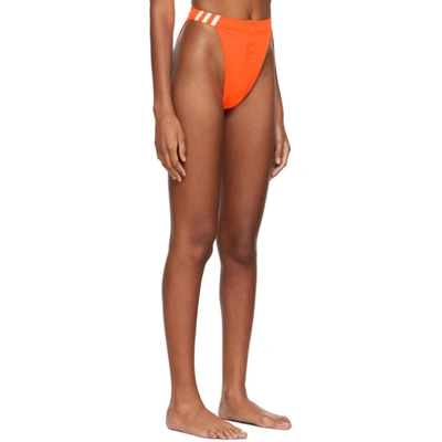 Shop Adidas X Ivy Park Orange Bikini Bottoms In Solar Orange