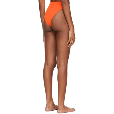 Shop Adidas X Ivy Park Orange Bikini Bottoms In Solar Orange