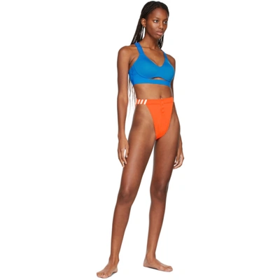 Shop Adidas X Ivy Park Orange Bikini Bottoms In Solar Orange