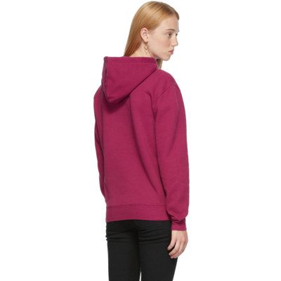 Shop Saint Laurent Pink Rive Gauche Hoodie In 6841 Fuchsia