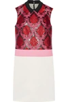 MARY KATRANTZOU Wool-Paneled Jacquard And Satin Mini Dress