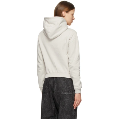 Shop Balenciaga Off-white 'paris Fashion Week' Hoodie In 2984 Cement Grey/bla