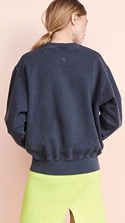 Shop Anine Bing City Love Sweatshirt In Charcoal