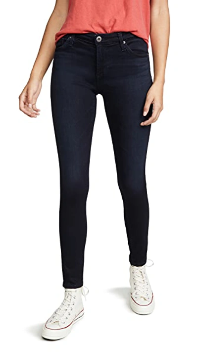 Shop Ag The Legging Ankle Jeans In Blue Above
