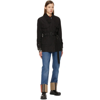 Shop Burberry Black Poplar Rain Jacket