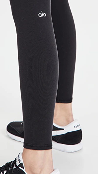 Shop Alo Yoga High-waist Airbrush Leggings Black