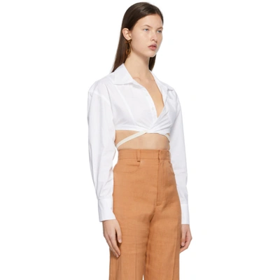 Shop Jacquemus White 'la Chemise Laurier' Shirt