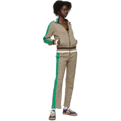 Shop Wales Bonner Brown Geometric Clarendon Lounge Pants