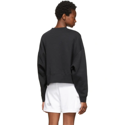 Shop Nike Black Fleece Nsw Sweatshirt In Black/white