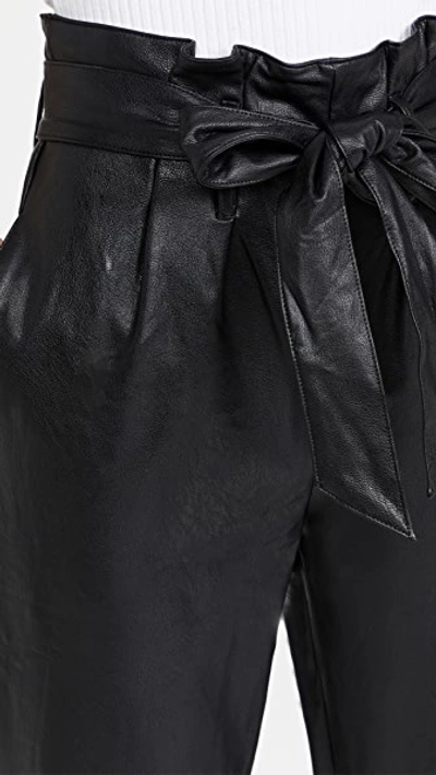 Shop Commando Faux Leather Paperbag Pants Black