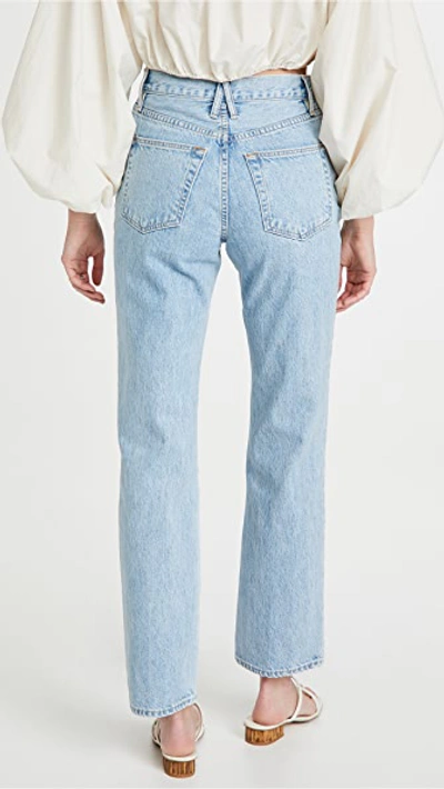 Shop Slvrlake London High Rise Straight Jeans Clear Skies