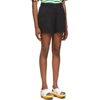 Shop Dries Van Noten Black Cotton Jersey Shorts In 900 Black