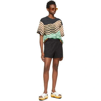 Shop Dries Van Noten Black Cotton Jersey Shorts In 900 Black